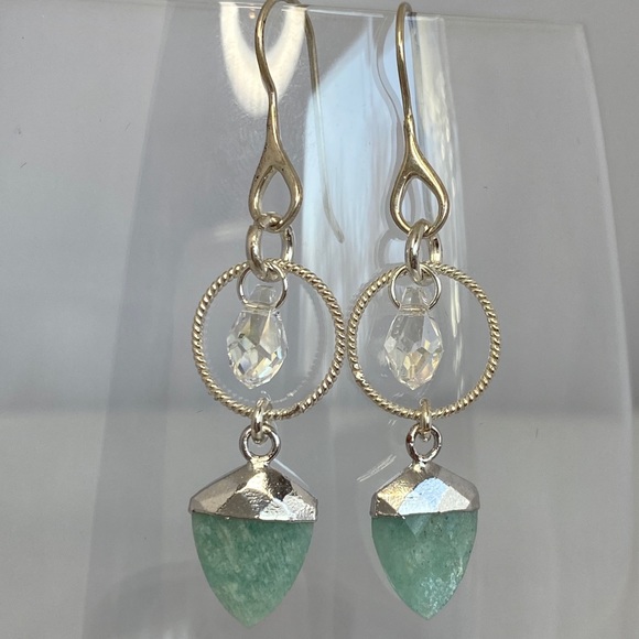 Rhema Jewels Amazonite SWAROSKI Earring - Picture 2 of 12